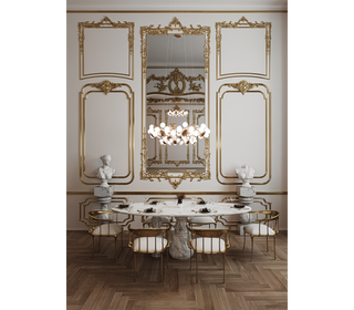 No 11 Satin Matte Gold Surrealist Dining Chair