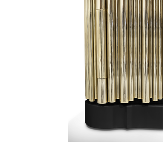 Symphony Tubular Gold Plated Modern Luxury Nightstand