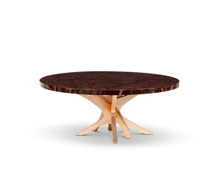 Patch Marquetry Round Dining Table