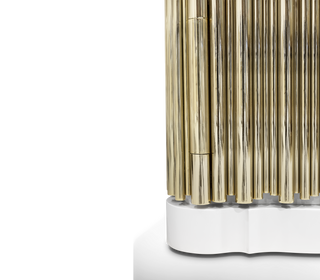Symphony Tubular Gold Plated Modern Luxury Nightstand