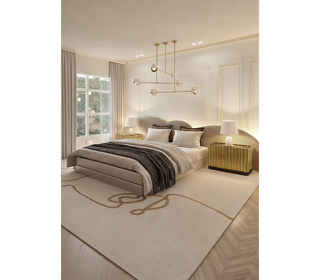 Symphony Tubular Gold Plated Modern Luxury Nightstand