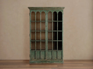 Merritt Solid Pine Tall Display Cabinet with Living Rooms Dining Areas Entryways