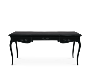 Boulevard II Gloss Black Classic Luxury Writing Desk