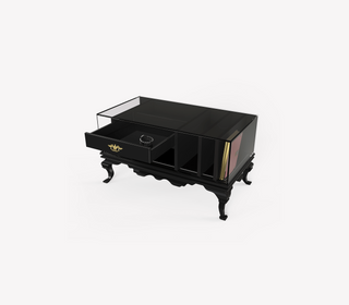 Tower Right Baroque Smoked Glass Luxury Nightstand