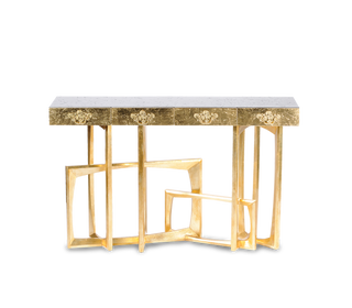 Metropolis Consoles Gilded Modern Entryways Cabinet Table