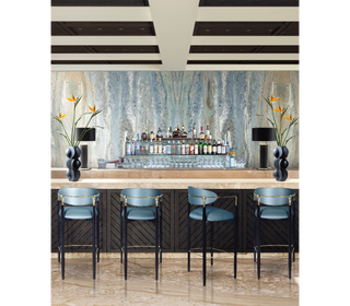 Nahema Sculptural Polished Brass Accent Bar Stool
