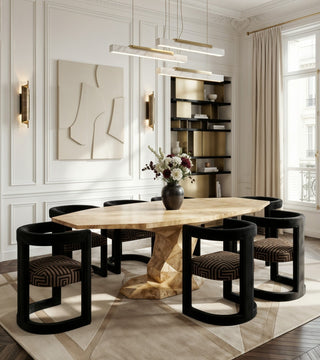 Bonsai Dining Table with Minimalism & Personalized Faceted Dining Table