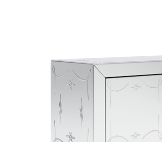 Metropolitan Luxury Mirrored Sideboard – Modern Black Buffet Cabinet with Storage