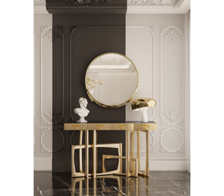 Metropolis Consoles Gilded Modern Entryways Cabinet Table