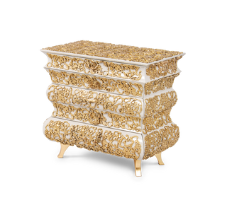 Crochet Baroque Gold Filigree Luxury Nightstand