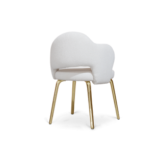 Amara Bouclé Modern Luxury Brass Chair