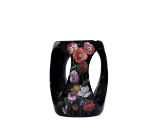 Floral Hand Oil Painted Limited Edition Decorative Stool