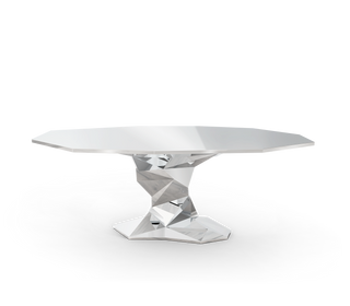 Bonsai Dining Table with Minimalism & Personalized Faceted Dining Table