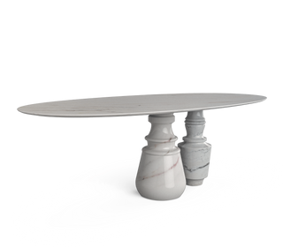Pietra Oval Classic Estremoz Marble Dining Table