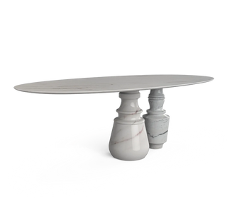 Pietra Oval Classic Estremoz Marble Dining Table