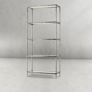 Hand-Forged Metal Glass Shelving