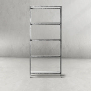 Hand-Forged Metal Glass Shelving