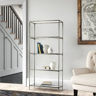 Hand-Forged Metal Glass Shelving