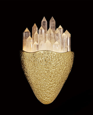 Geode Quartz Crystal Wall Sconce NW08