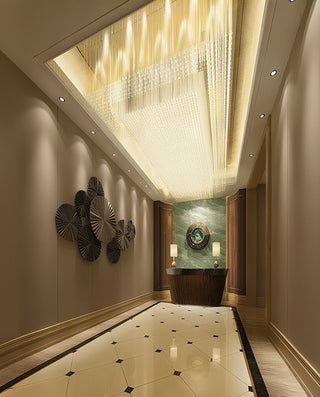 Extra Long Chandelier Lighting for Lobby 39"W  39"H
