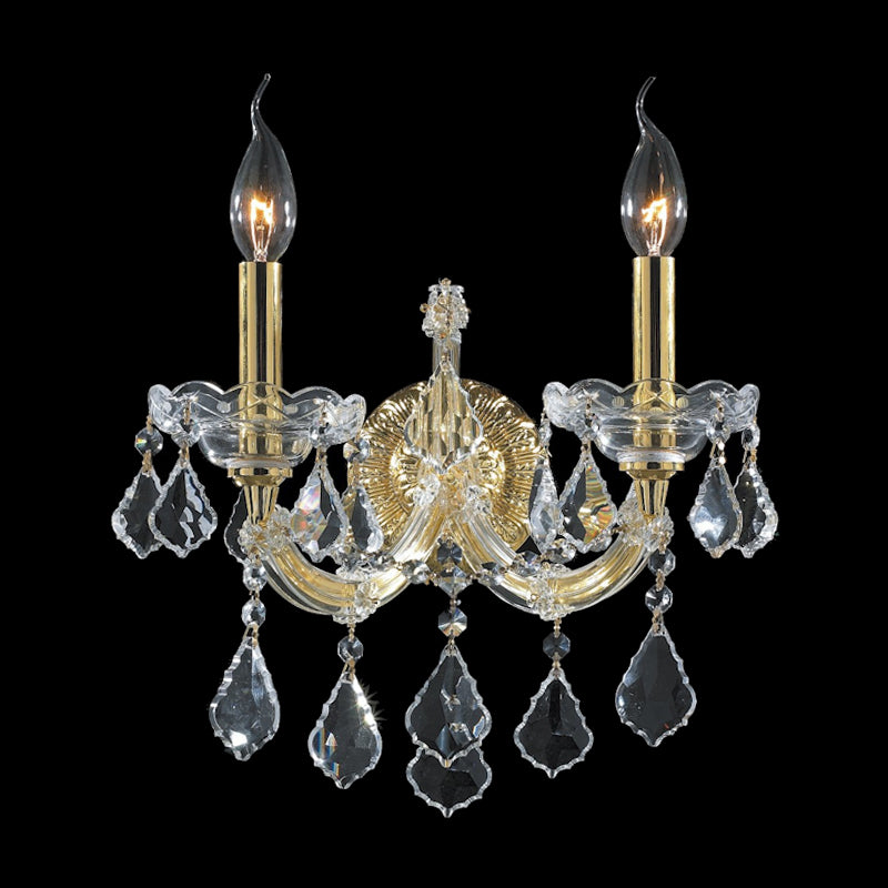 2 Lights Crystal Wall Sconce Maria Theresa Wall Lamp