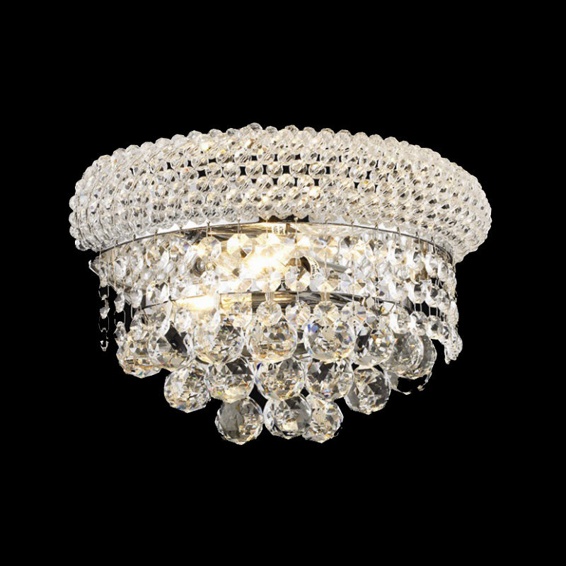 12'' Empire Wall Lamp K9 Crystal Wall Sconce